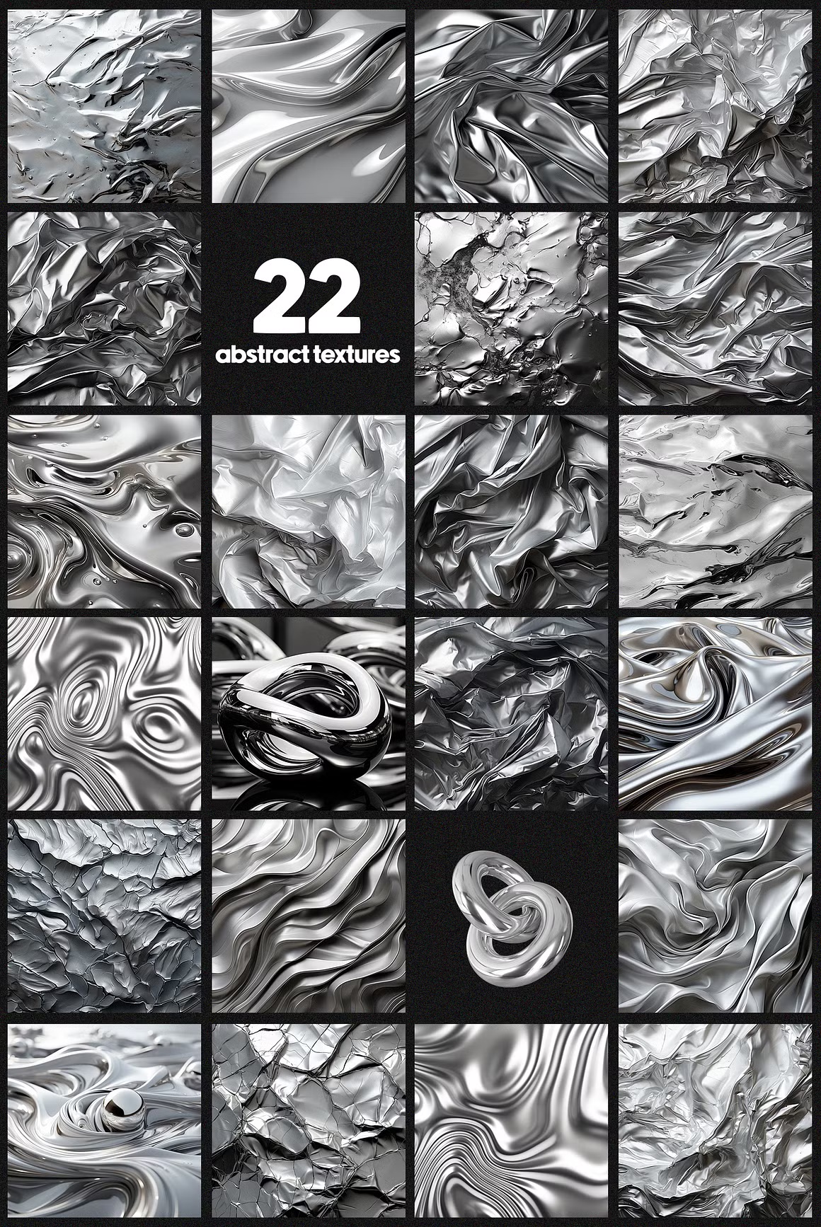 Chrome 3D Design Collection, a Graphic by LarysaZa.jpg