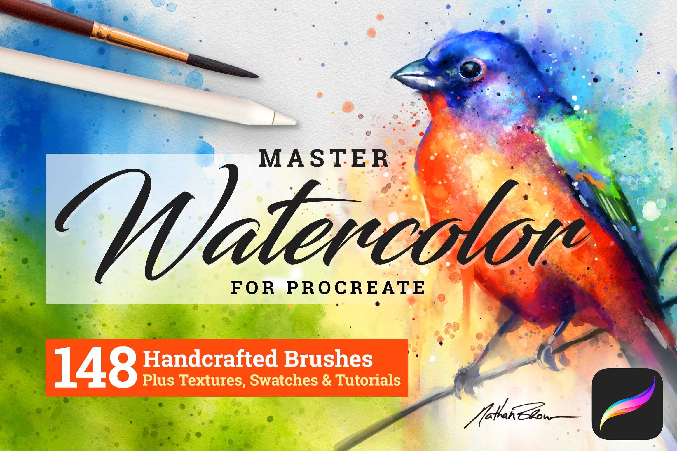 Master Watercolor Procreate Brushes  Brushes ~ Cre.jpg