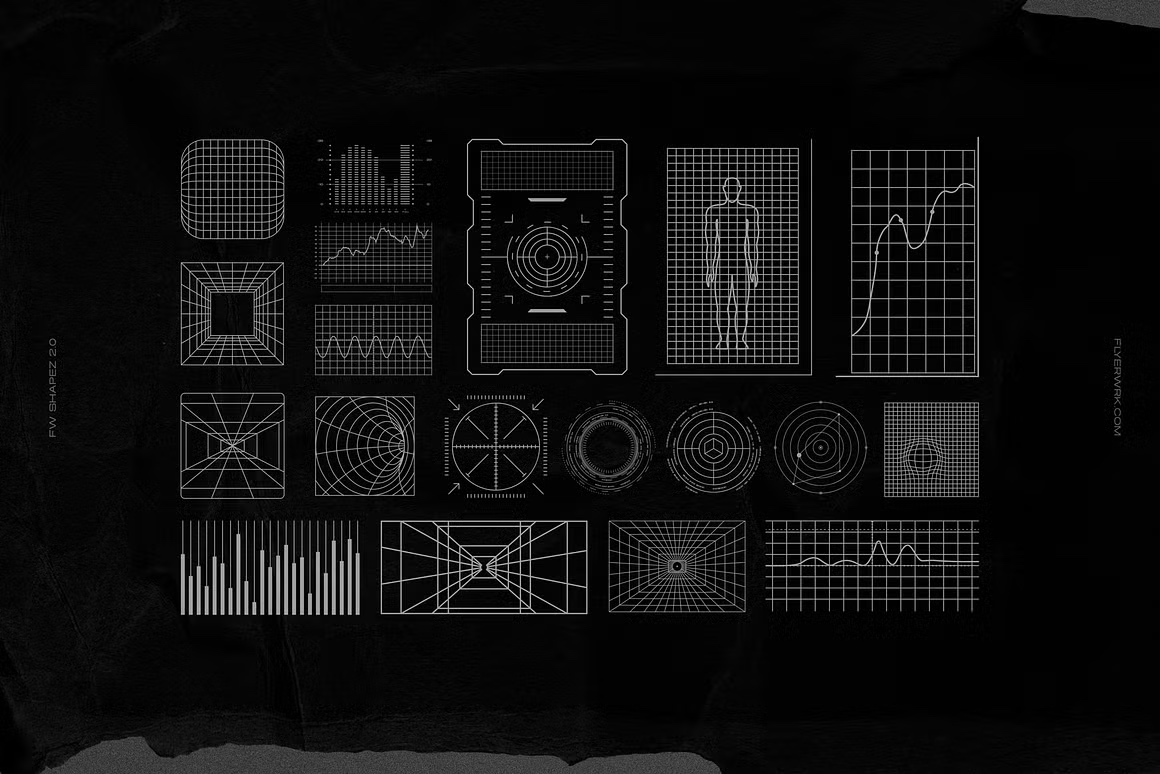 200 Retro Futuristic Shapes, an Object Graphic by.jpg
