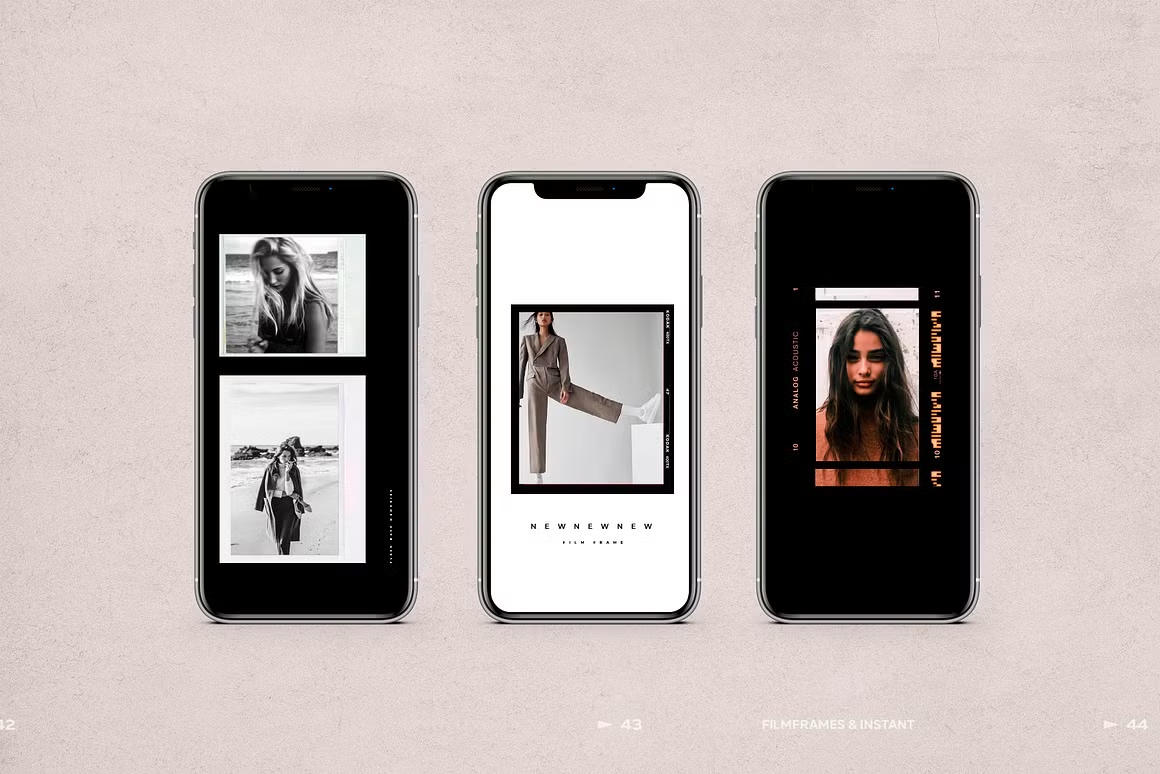 100 Film Frames  Instant Templates, a Social Media.jpg