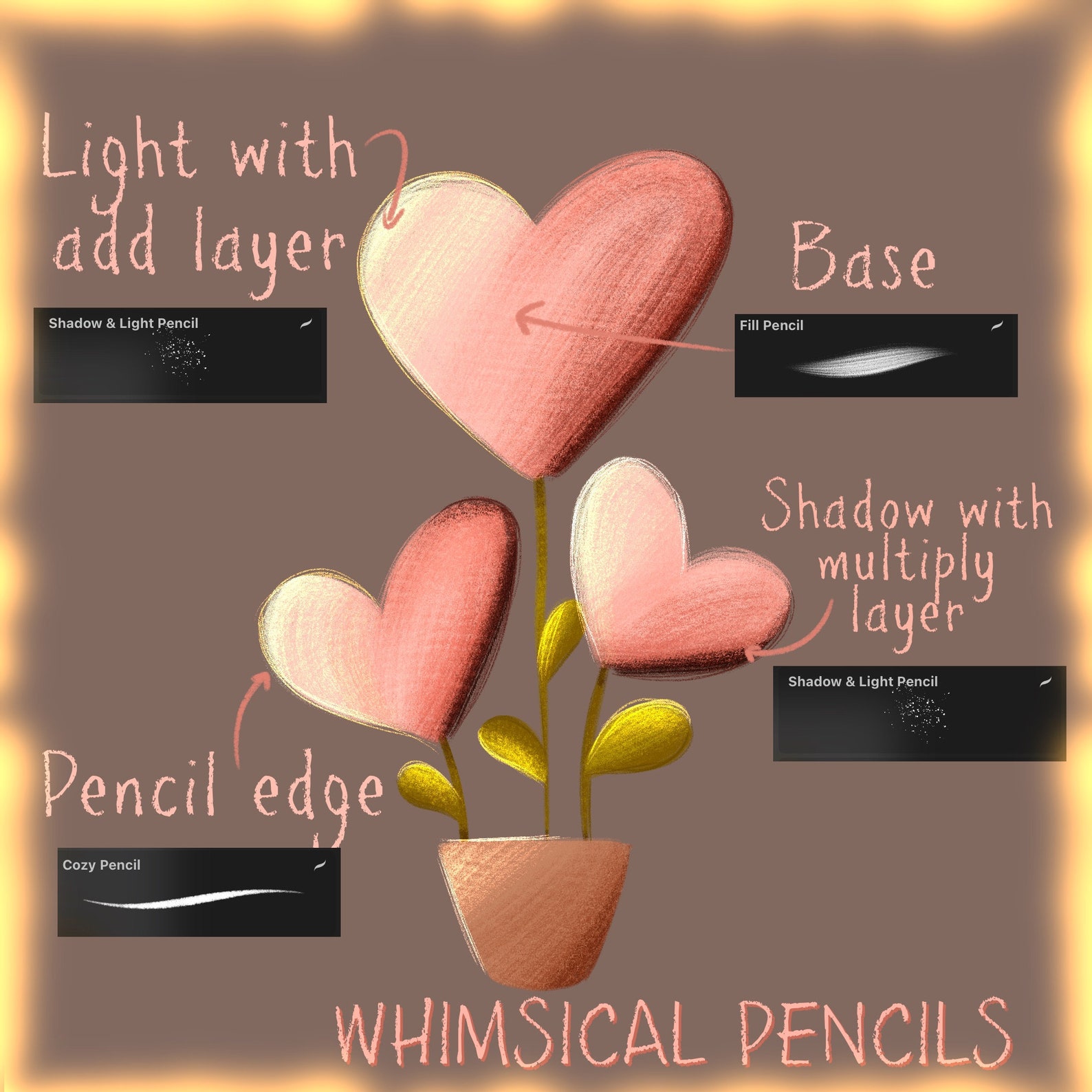 Procreate WHIMSICAL PENCILS Brushes brushset Procr.jpg