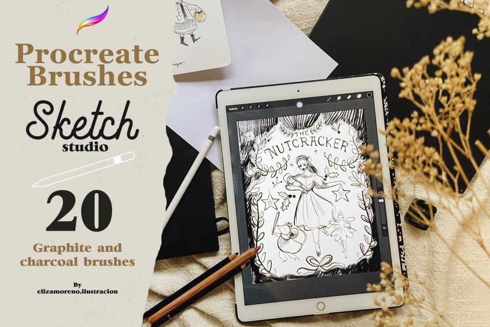Sketch Studio Brushes for Procreate - Design Cuts.jpg