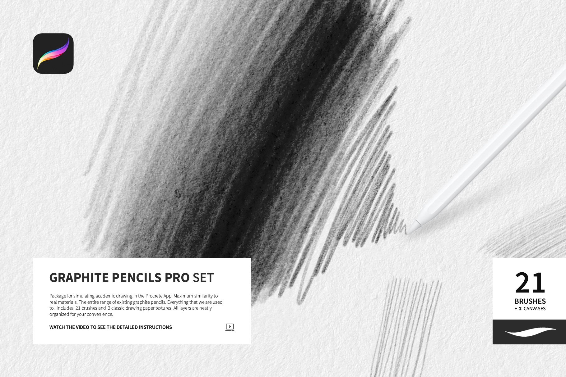 Graphite Pencils for Procreate  Brushes ~ Creative.jpg