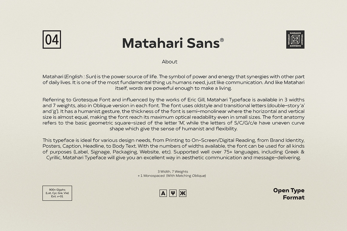 Matahari Sans - Font Family, a Sans Serif Font by.jpg