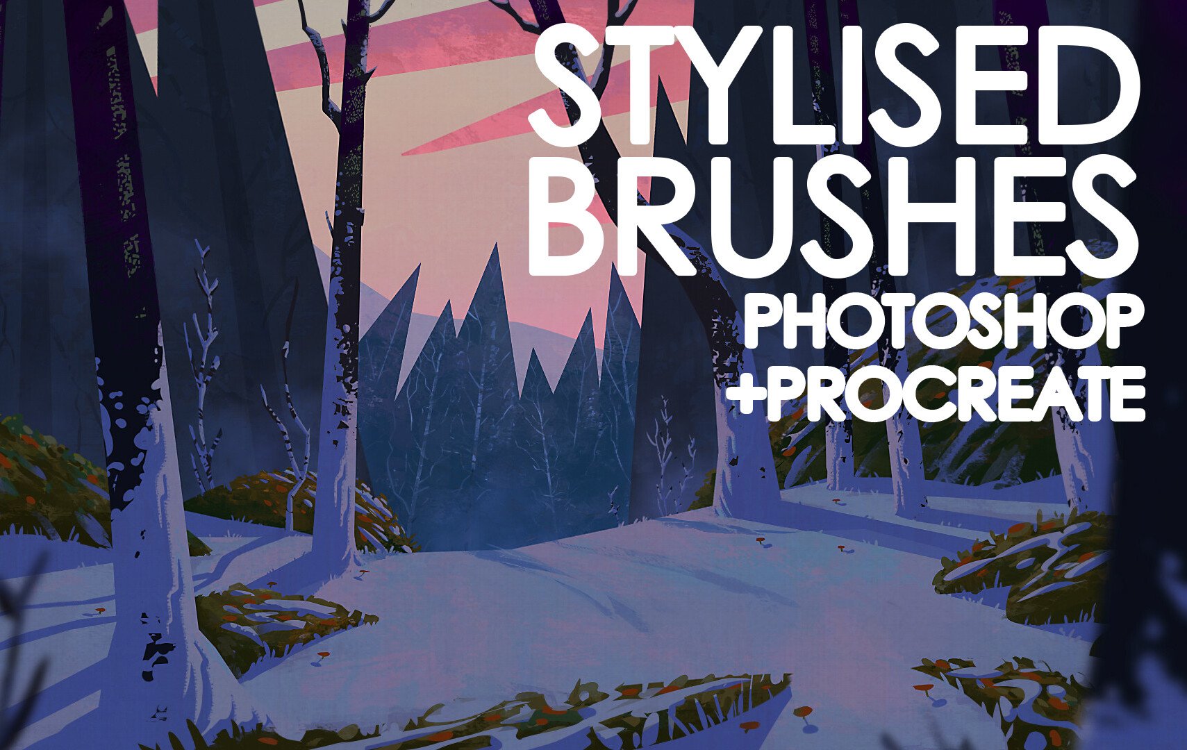Eyvind Earle Style Brush Set for Procreate & Photoshop