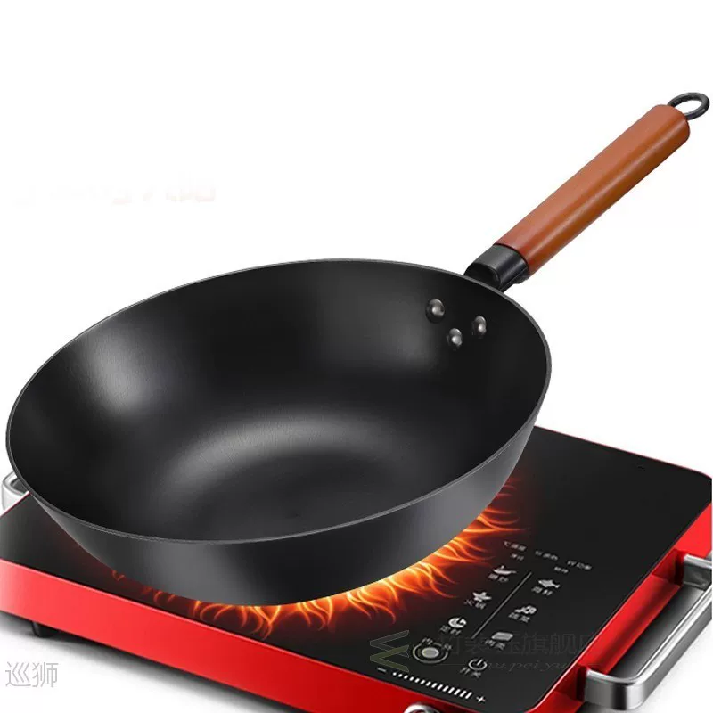 [WSFS горячая углеродистая сталь wok китайский стиль плоское дно чугун]