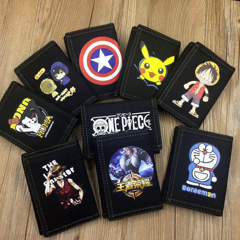 Wallets for men and women middle school students Teenager children's wallet men and women short style trendy creative ultra-thin cloth wallet