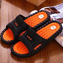 (Ultra-low price explosion) Korean sandals mens summer fashion non-slip bathroom lovers home wear mens slippers