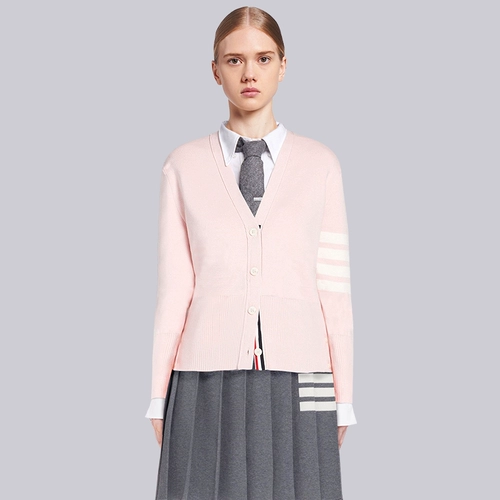 TB Розовый кардиган, куртка, трикотажный осенний демисезонный свитер, защита от солнца, в обтяжку