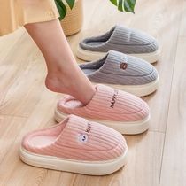 Cartoon Cotton Slippers Womens Warm Couple Home Use Thick