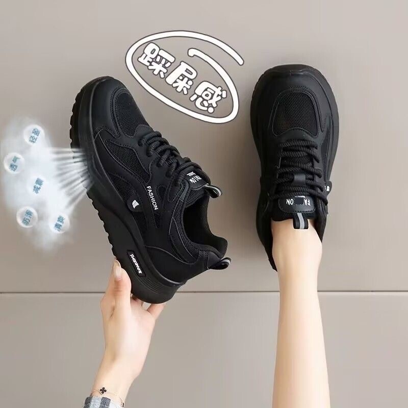Black Work Shoes for Female Chefs, Kitchen Waterproof and Non-Slip Work Shoes, Sneakers, Dad Shoes, Versatile Little Black Shoes Black Work Shoes for Female Chefs, Kitchen Waterproof and Non-Slip Work Shoes, Sneakers, Dad Shoes, Versatile Little Black Shoes