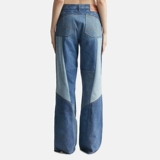 Marine Serre Восстановившаяся джинсовая джинсовая джинсы для женщин