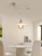 Vintage Cream-Style Restaurant Swing Arm Chandelier, Modern and Simple, Movable and Adjustable in Height, French-Style Flying Saucer Lamp for Dining Table