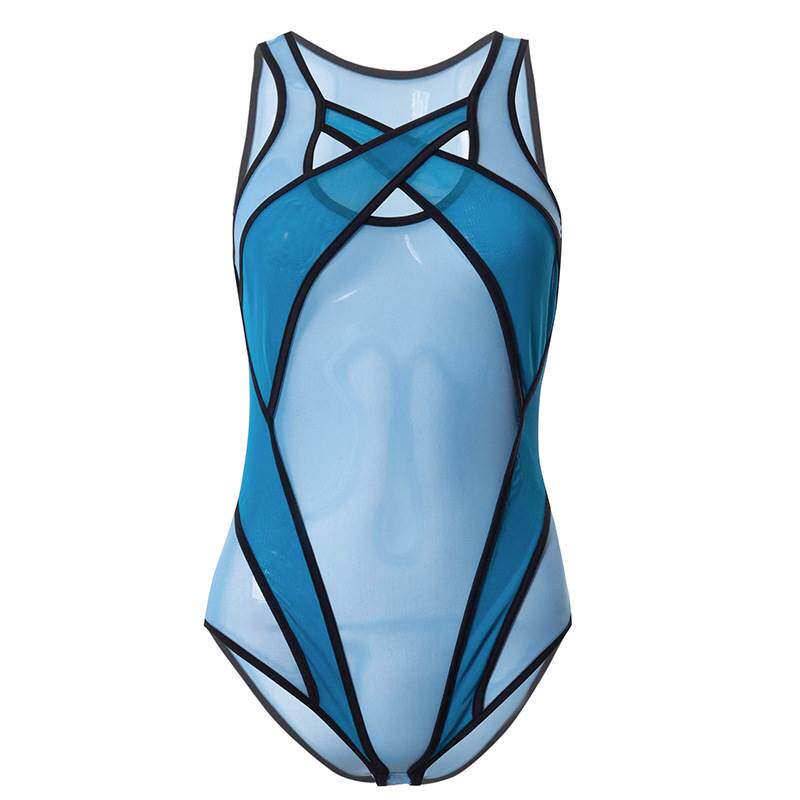 Fashion sexy mesh perspective jumpsuit歐美時尚性感網紗連體衣|塑身連身衣|ETMall東森購物網