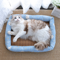 Summer Pet Nest Kitty Mat Dog Cool Mat Cat Nest Cogs Dog Nest Ice Silk Cushion Cooling Ice Mat Square Sandal