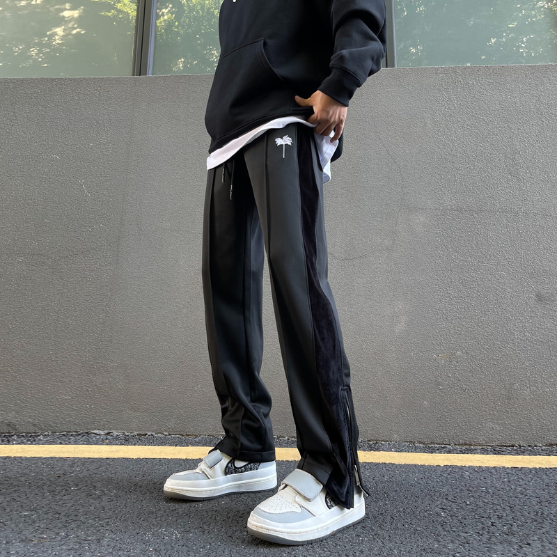 Summer Palm Angels Casual Pants Trendy Brand Men's Straight-Leg Sweatpants Loose Striped Men's Sports High Street Long Pants