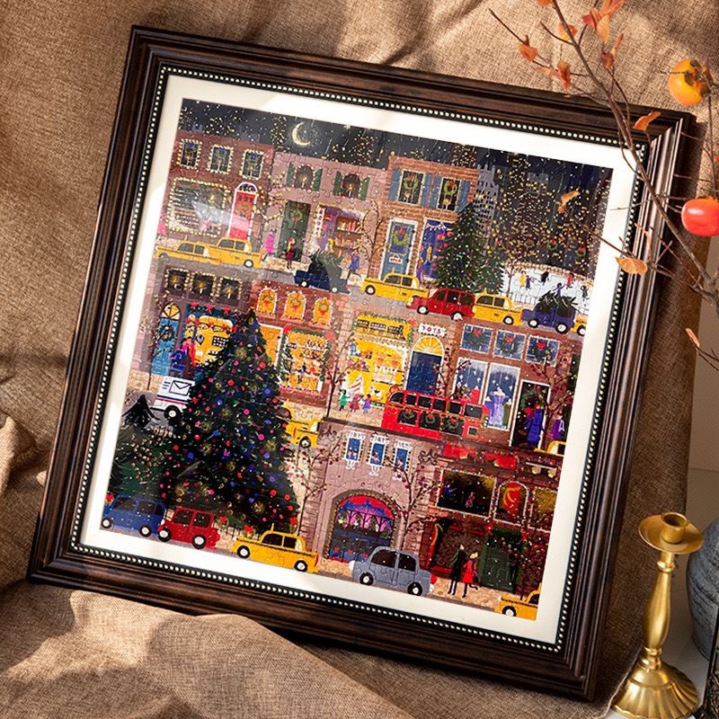 Galison Winter Lights Christmas Holiday Puzzle Frame Creative Three-Dimensional High-End American Retro Frame DIY Photo Frame