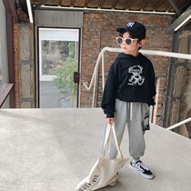 Childrens sweatshirt 2022 Spring autumn season New items Men and womens baby Han version of Korean Air Lianhood Hood Clothing Baby Little Bear Blouse