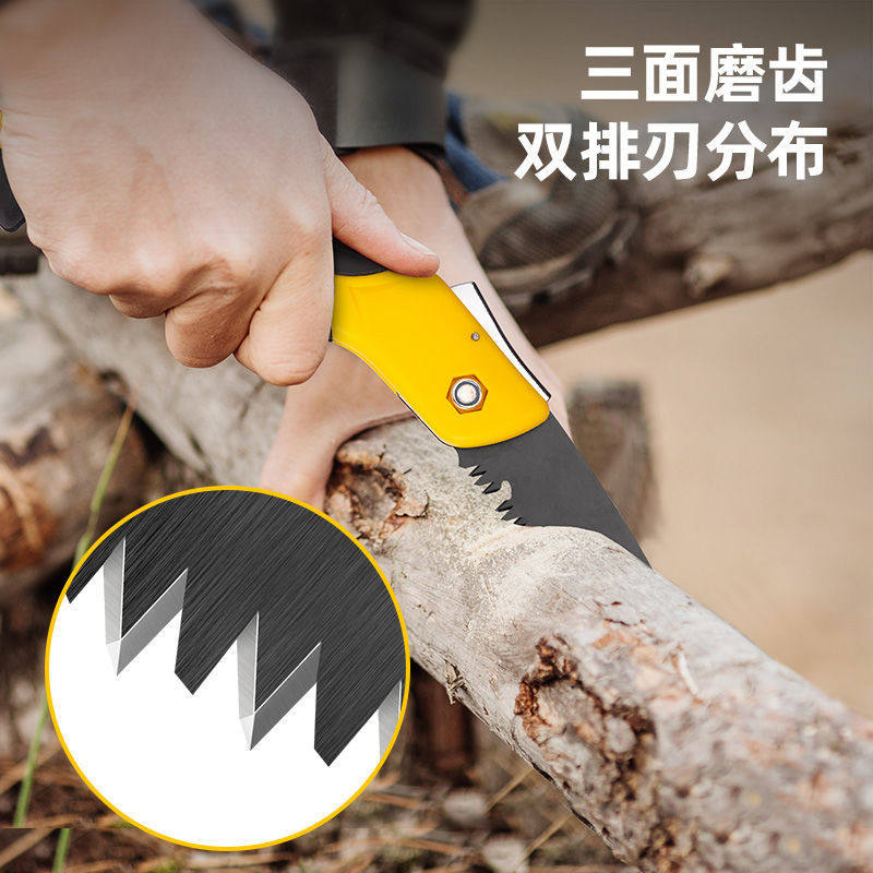 Right-hand Tool Folding Saw Garden Gardening Saw High Hardness Manganese Steel Woodworking Saw SK5 Mini Portable Outdoor Sawdust-Taobao
