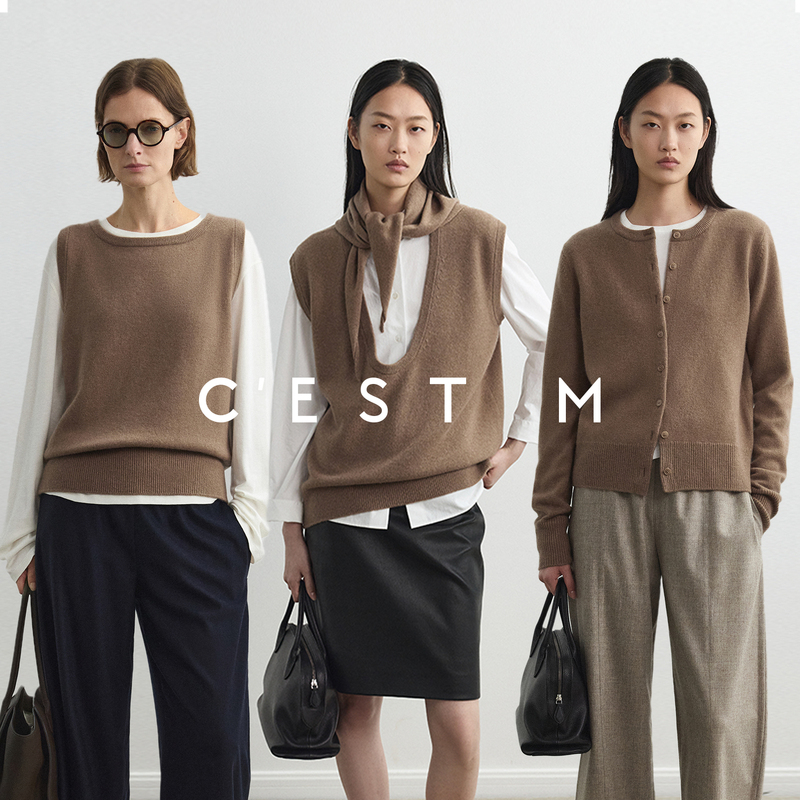 Cest M丨Scandinavian Preppy_Light Luxury Wool Cashmere Cardigan/Vest/Loose Sweater