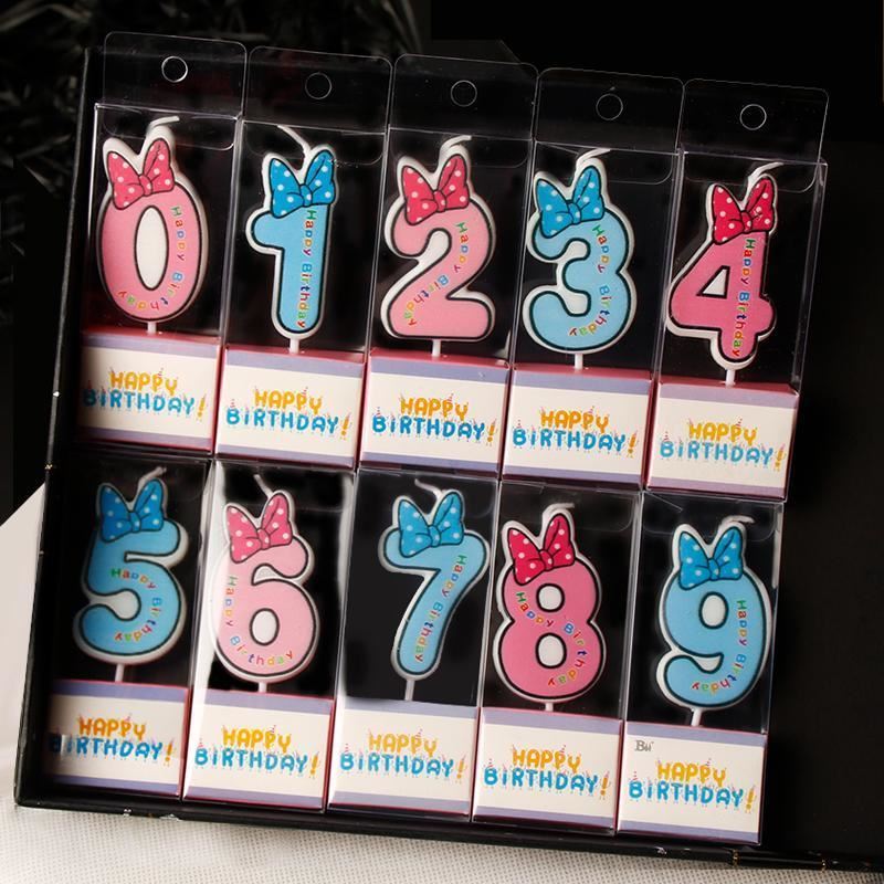 Birthday cake digital age candle arrangement decoration cartoon creative romantic happy baby one year old