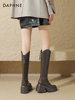 Daphne Short Thick-Soled Long Boots for Women, Fleece-Lined High-Heeled Long Boots, Spring 2025 New High-Top Popular Boots