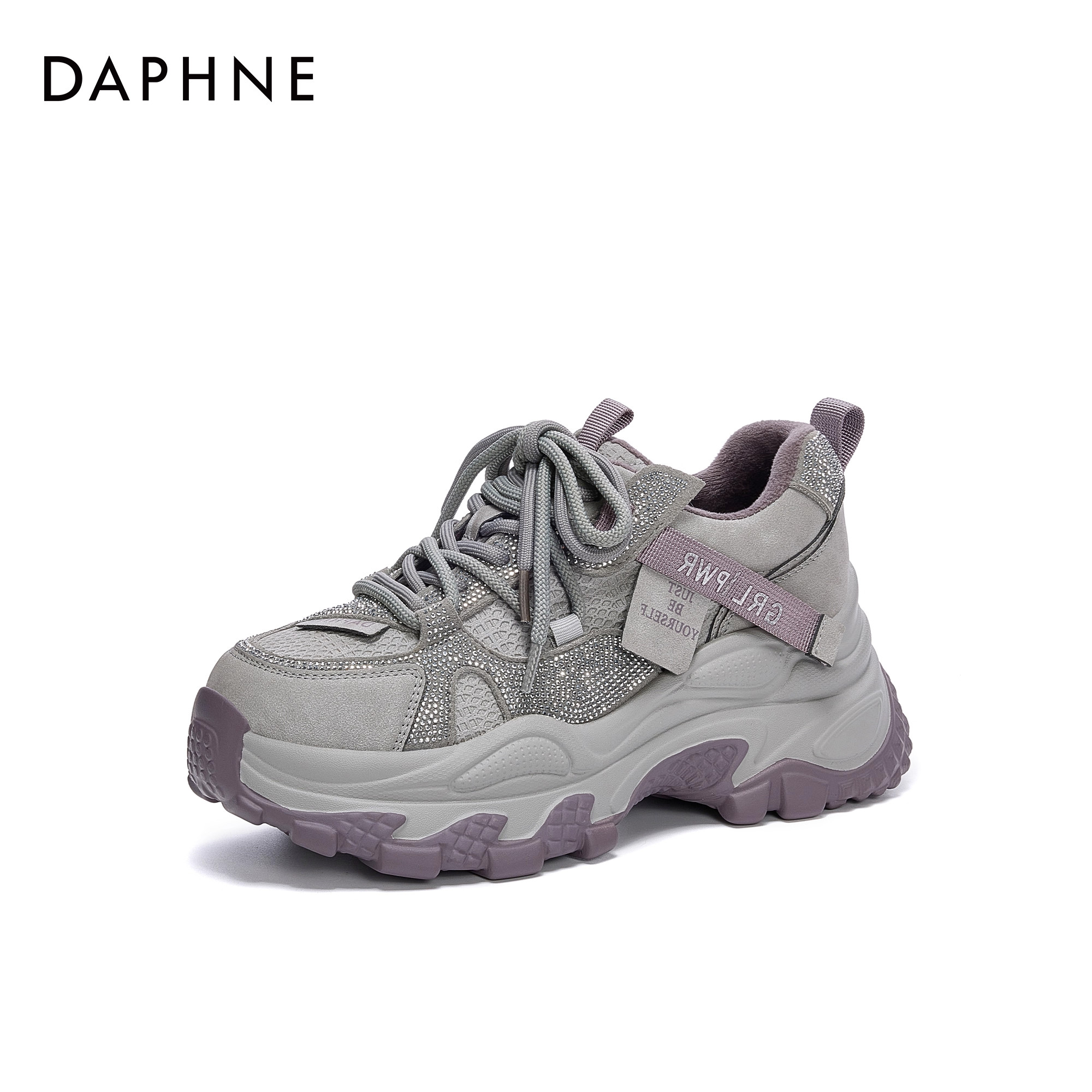 Женская обувь для папы на толстой подошве от Daphne; коллекция 2025 года; сезон осень-зима; новинка; очень модная женская обувь; модный стиль; бархатная теплая спортивная повседневная обувь