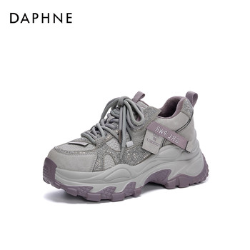 Daphne Thick-Soled Dad Shoes for Women 2025 Autumn and Winter New Trendy Women's Shoes Popular Style Fleece-Lined Warm Sports Casual Shoes