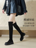 Daphne Stockings Boots 2025 Spring Over-The-Knee Boots Thick-Soled Long Boots Slimming Fleece-Lined Elastic Slim Socks Shoes