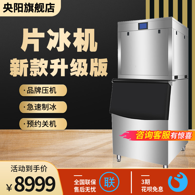 Central Yang Slice Ice Machine Commercial 300 kg 500kg Supermarket Ice Machine Seafood Buffet Fire Pot Shop Ice Sheet Machine