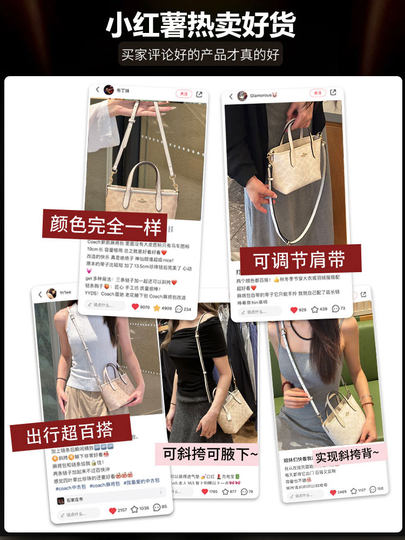 Luxury Craftsmanship Workshop Suitable for Coach City 15 Shoulder Strap Mini Tote Bag Replacement Thin Strap Accessories
