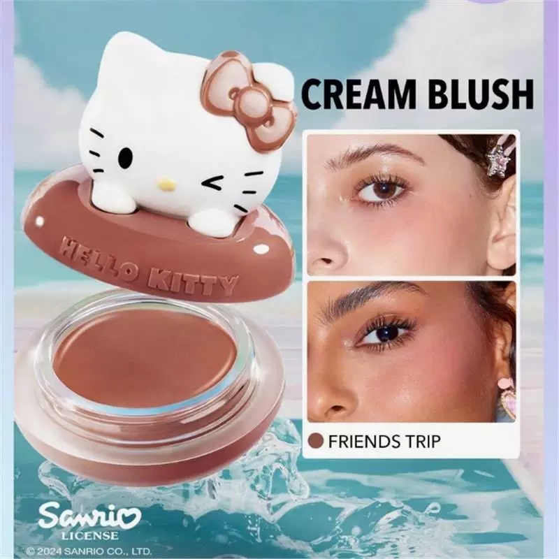Набор косметики sheglam Hello Kitty — тени, блеск для губ и румяна, дорожный формат (8×6×2 см)