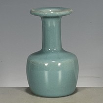 Antiques miscellaneous antiques second-hand porcelain Song Ru kiln azure glaze hammer bottle small appreciation bottle collectibles old objects