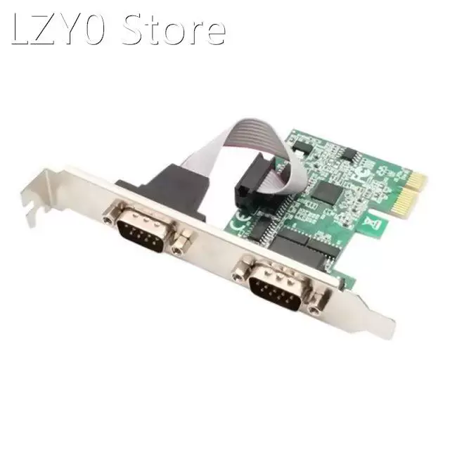 PCI-E разветвительная карта 2 порта PCI-E x1 на 2 DB9 RS232 CO