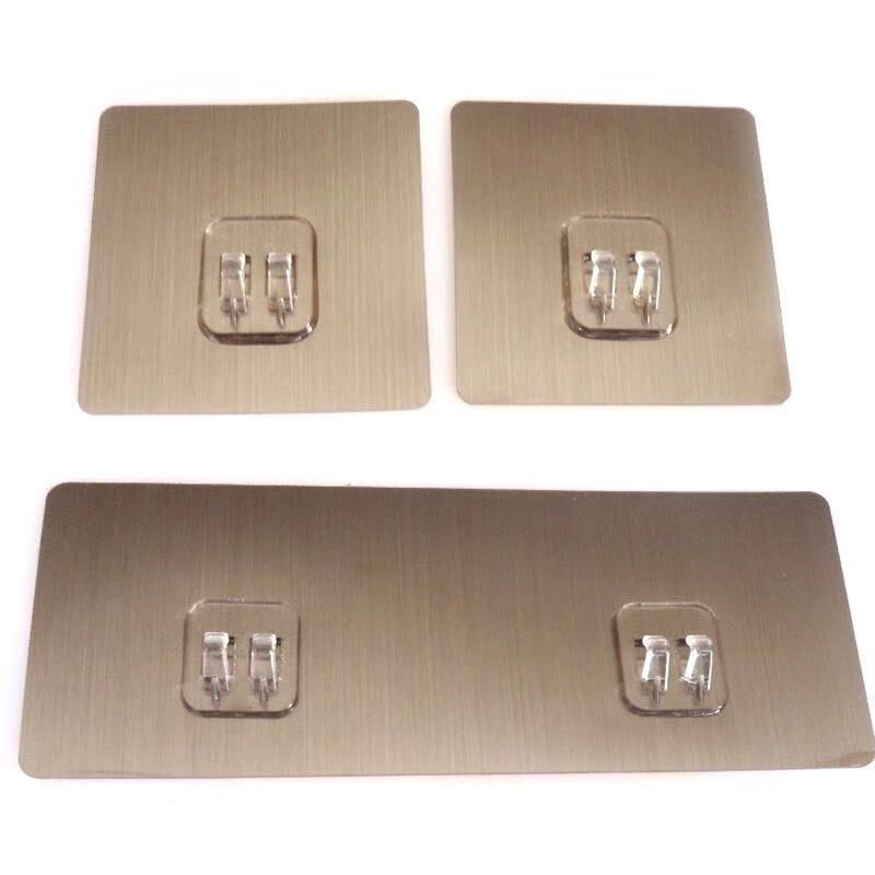 No punching traceless patch metal wire drawing patch transparent patch kitchen bathroom rack free punching patch