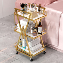 High-end beauty salon special trolley internet celebrity nail art storage rack tool cart hairdressing tattoo cosmetics storage rack