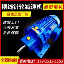 Planetary cycloid pinwheel reducer vertical horizontal small pendulum pin mixing reducer national standard pure copper three-phase motor