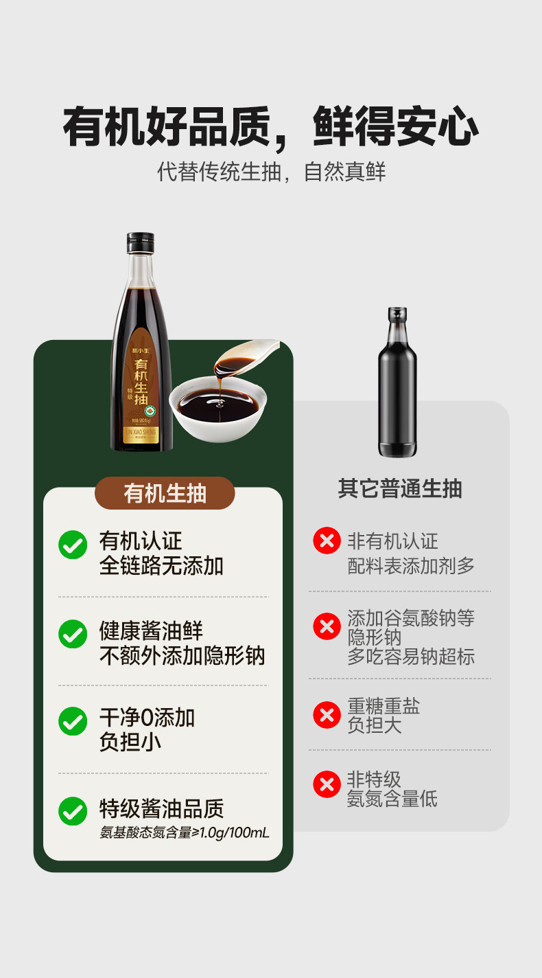 安享好物 安享A级生抽-林小生有机生抽 国标 