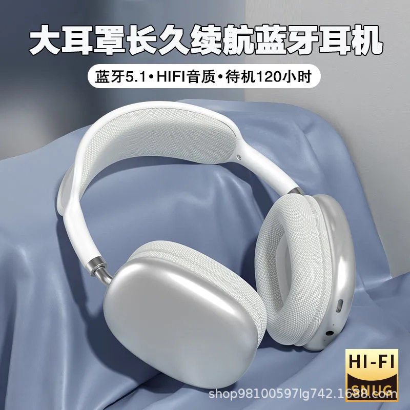 2025 New Wireless Bluetooth Headphones Compatible with Apple P9, Trendy Over-Ear Style from Huaqiangbei, Direct Sales from the Manufacturer