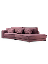 Italian Baxter Real Leather Sofa Living Room Opposite Corner Big Household Type Fabric Sofa Head Layer Cow Leather Frosted Peel