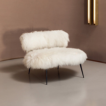 Italian Original Imported Wool Casual Chair Light Lavish Creative Single Chair Designer Style Single Sofa Chair