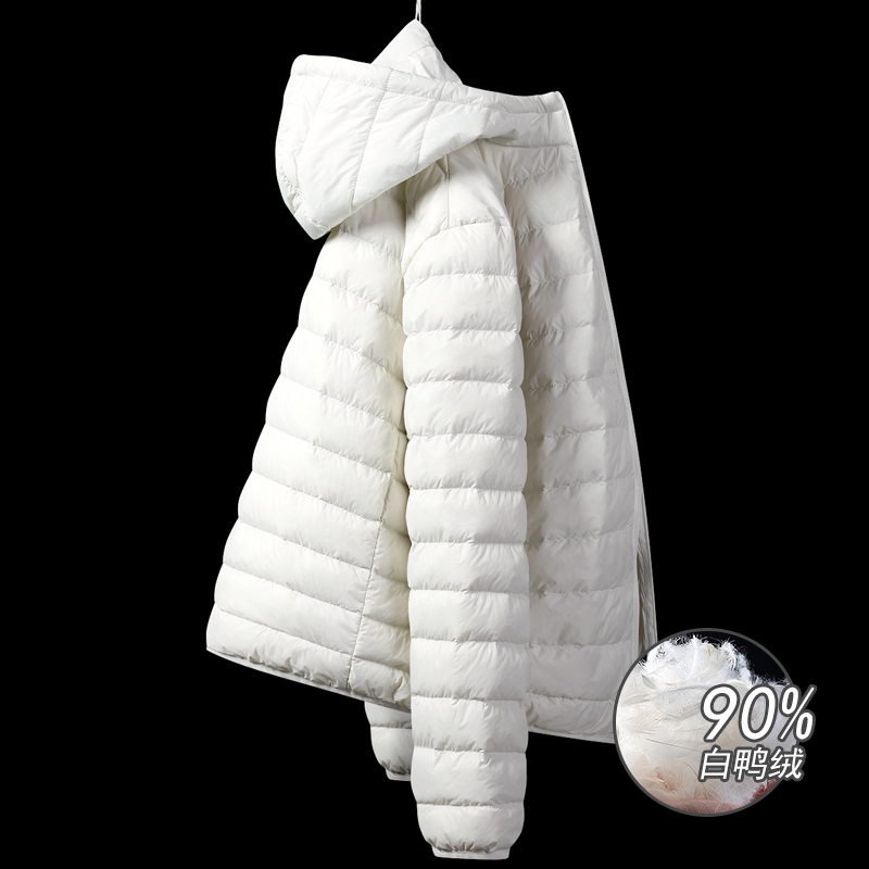 Mengkoning Lightweight down Jacket for Women, 2026 Autumn and Winter Couple Style, Hooded Large Size Men's Jacket, Brand Genuine