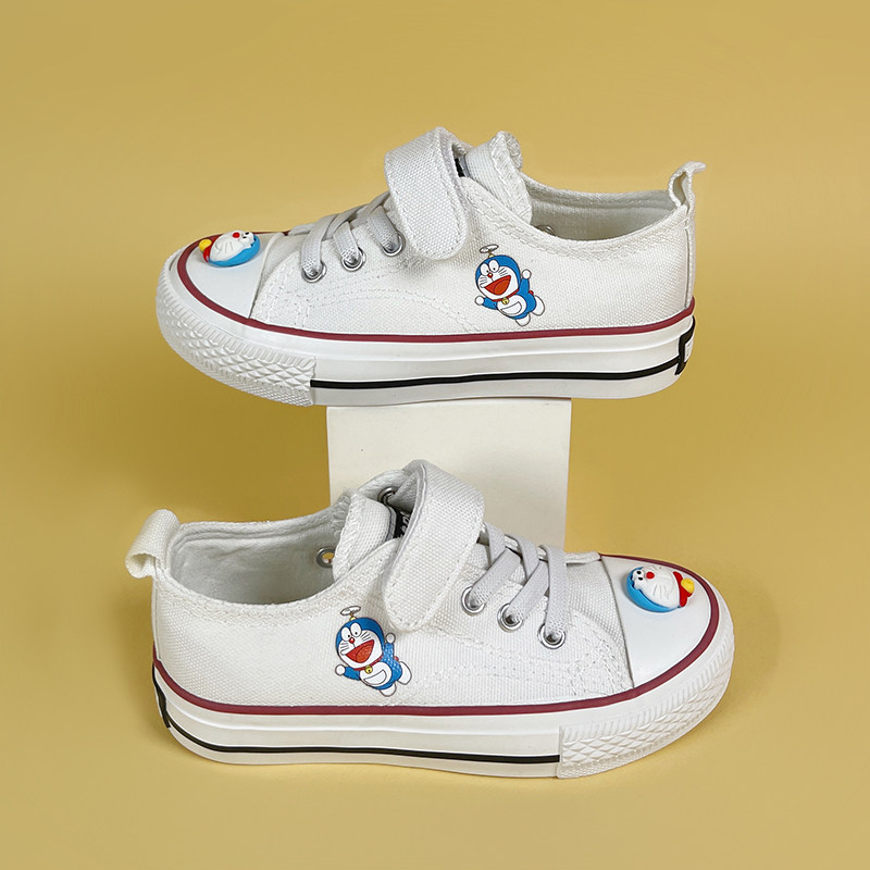 Back Force Children Shoes Summer Breathable low Sail Cloth Shoes Small Bites Machine Cats Middle Child Great Children Small White Shoes Board Shoes-Taobao