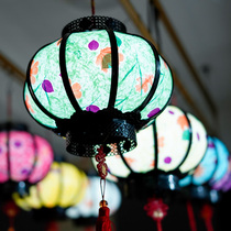 Antique lantern hanging adorned with new outdoor Chinese windy scene decorative lights Chinese vintage New Years New Years Eve lanterns