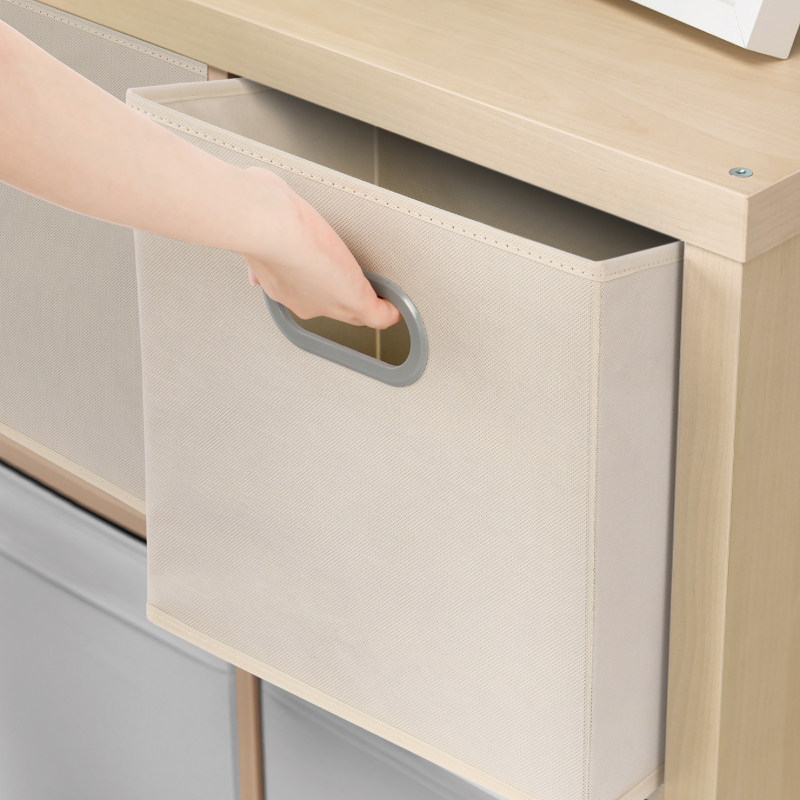 儿童房书柜收纳盒神器：正方形无盖储物箱，玩具零食整理不再愁！