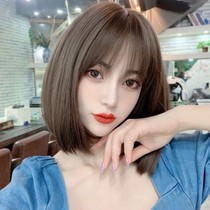 Wig real hair full real hair young short hair wig female short hair Bobo bob student round face full headgear