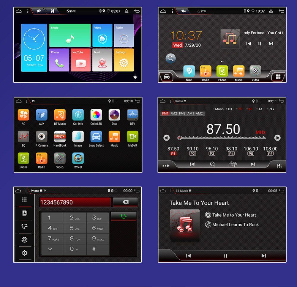 DSP Blue Purple PX6 Android 10 Detail_16