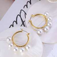 Jewelry fashion ring inlaid pearls gentle temperature f smoke