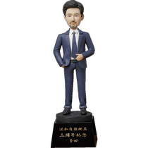 Crystal trophy customized clay figurine real-life soft clay doll trophy customized anniversary creative commemorative gift