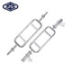 Barbell Bar for Home Use, 85 Olympic Bar, Gym Bar with Large and Small Holes, Ring-Shaped Squat Weightlifting Barbell, Curved Bar